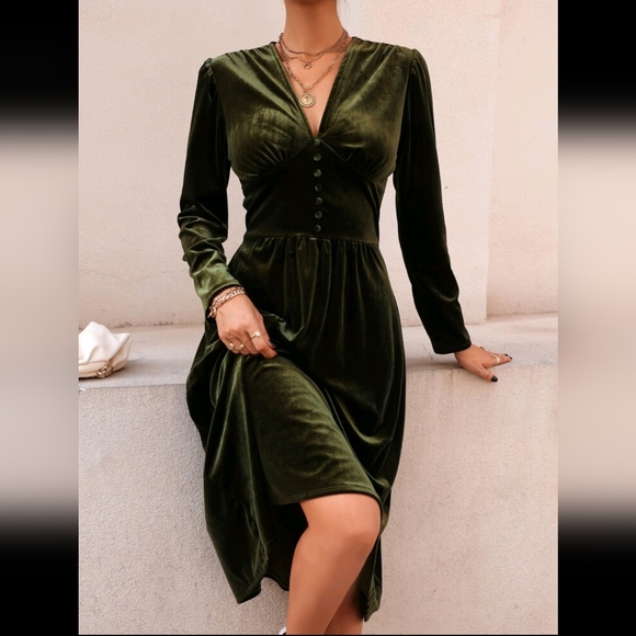 Velvet Day Dress - Picture 2 of 5